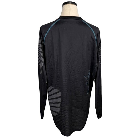 MSR Black Y2K Graphic Long Sleeve Jersey XL 100% Polyester Made In Taiwan - Picture 3 of 16